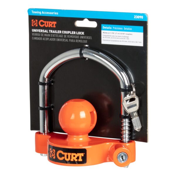 Universal Trailer Coupler Lock, Keyed Alike