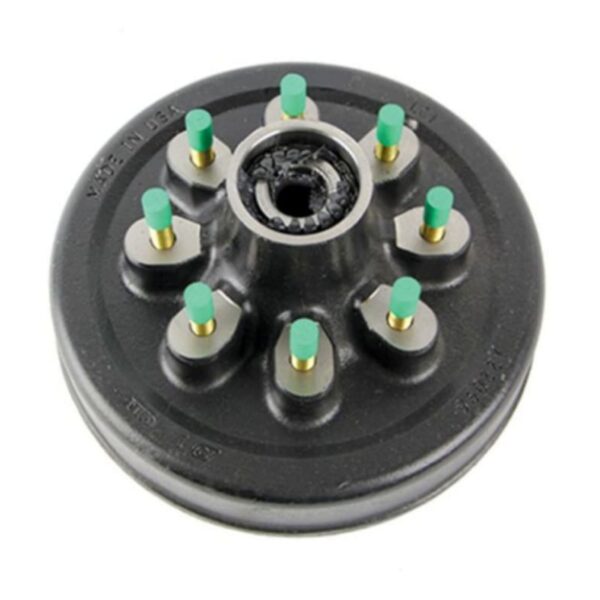 Brake Drum Hub for 8,000-lb. Axle - 8 on 6.5", 9/16" Stud (with Bearing Cups)