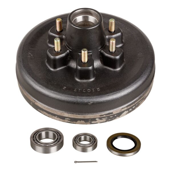 12" Brake Drum Hub for 6,000-lb. Axle - 6 on 5.5", 1/2" Stud (with Bearing Cone)